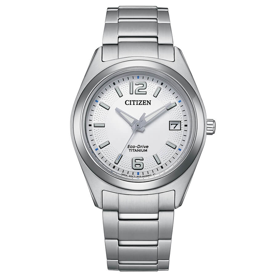 Orologio Citizen Lady Eco-Drive supertitanio quadrante bianco - frontale