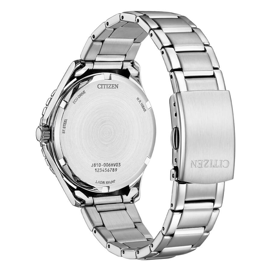 Orologio Citizen Lady Eco-Drive madreperla cristalli bianco avorio - retro
