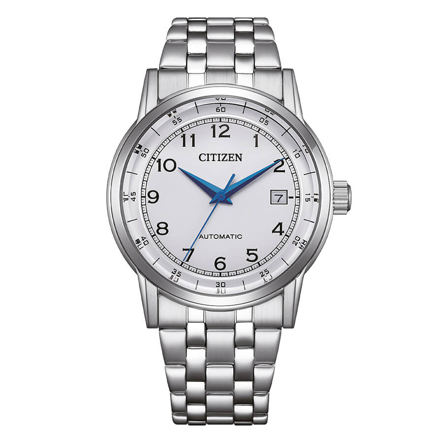 Citizen Classic Automatico acciaio quadrante bianco 40mm - frontale