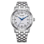 Citizen Classic Automatico acciaio quadrante bianco 40mm - frontale