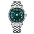 Citizen Classic Automatico acciaio quadrante verde 40mm - frontale