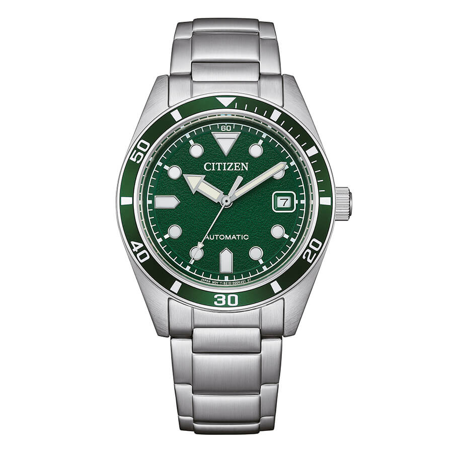 Orologio Citizen Marine Automatico quadrante verde acciaio - frontale