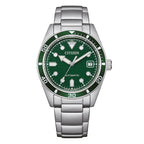 Orologio Citizen Marine Automatico quadrante verde acciaio - frontale