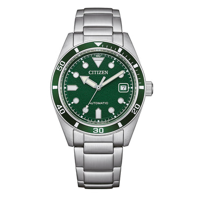 Orologio Citizen Marine Automatico quadrante verde acciaio - frontale