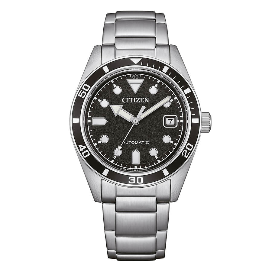 Orologio Citizen Marine Automatico quadrante nero acciaio - frontale