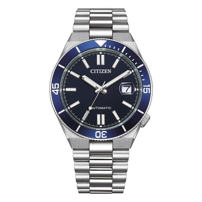 Orologio Citizen Tsuyosa Shore Automatico Quadrante Blu 40mm fronte