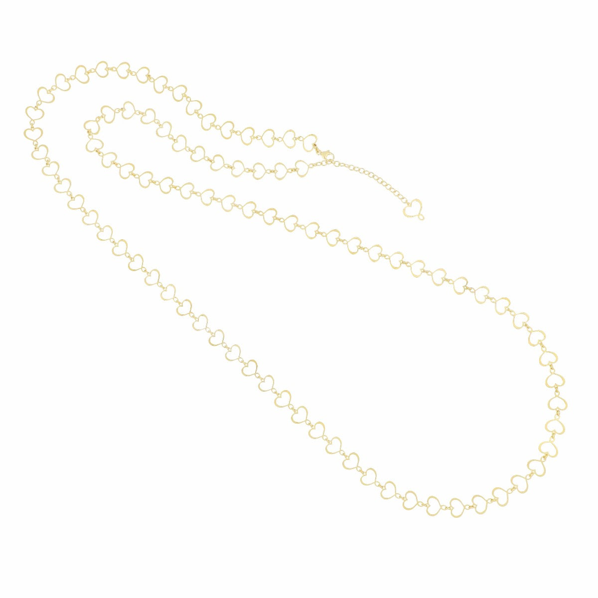 Collana Maman et Sophie Cuori Dorata Lunga