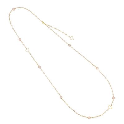Collana Maman et Sophie Trame Perle Bianche e Rosa Argento 925