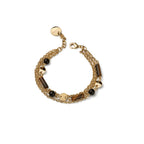 Bracciale Unoaerre Joya Multifilo Onice e Occhio di Tigre