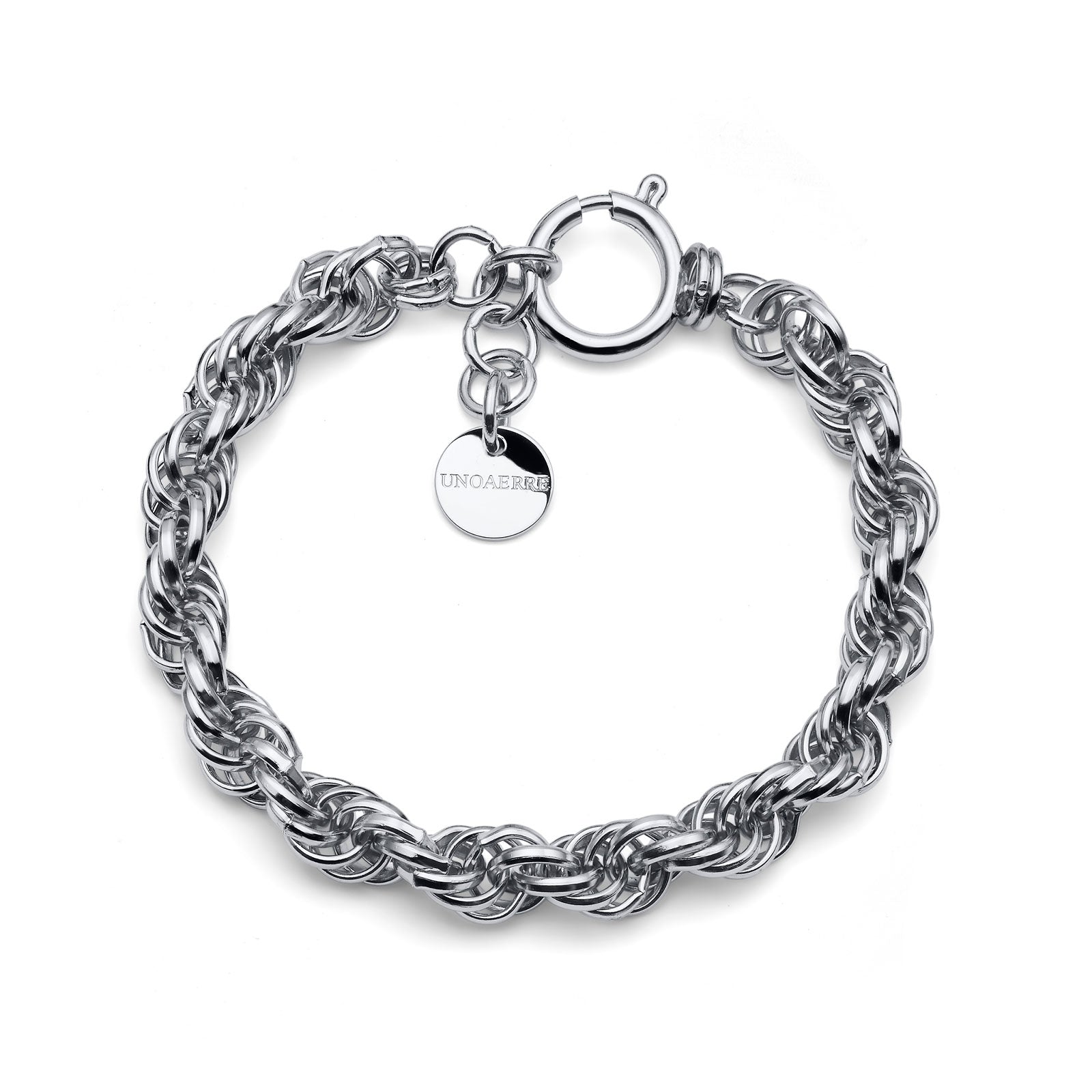 Bracciale Unoaerre Maglia Corda Ottone Argentato - packshot ufficiale