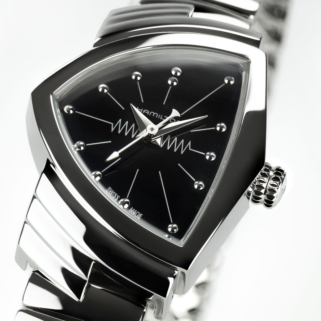 Orologio Hamilton Ventura S Quarzo Quadrante Nero - dettaglio