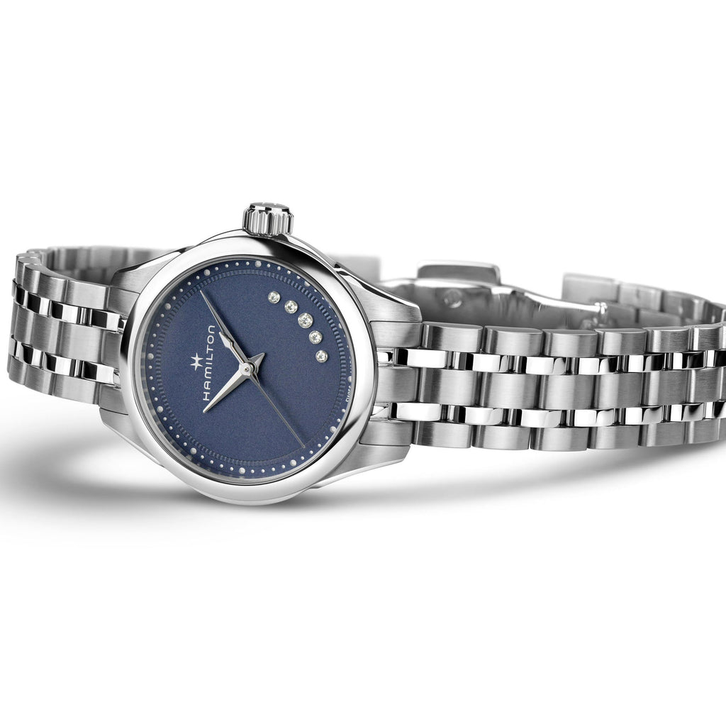 Orologio Hamilton Jazzmaster Lady Quarzo diamante - vista laterale