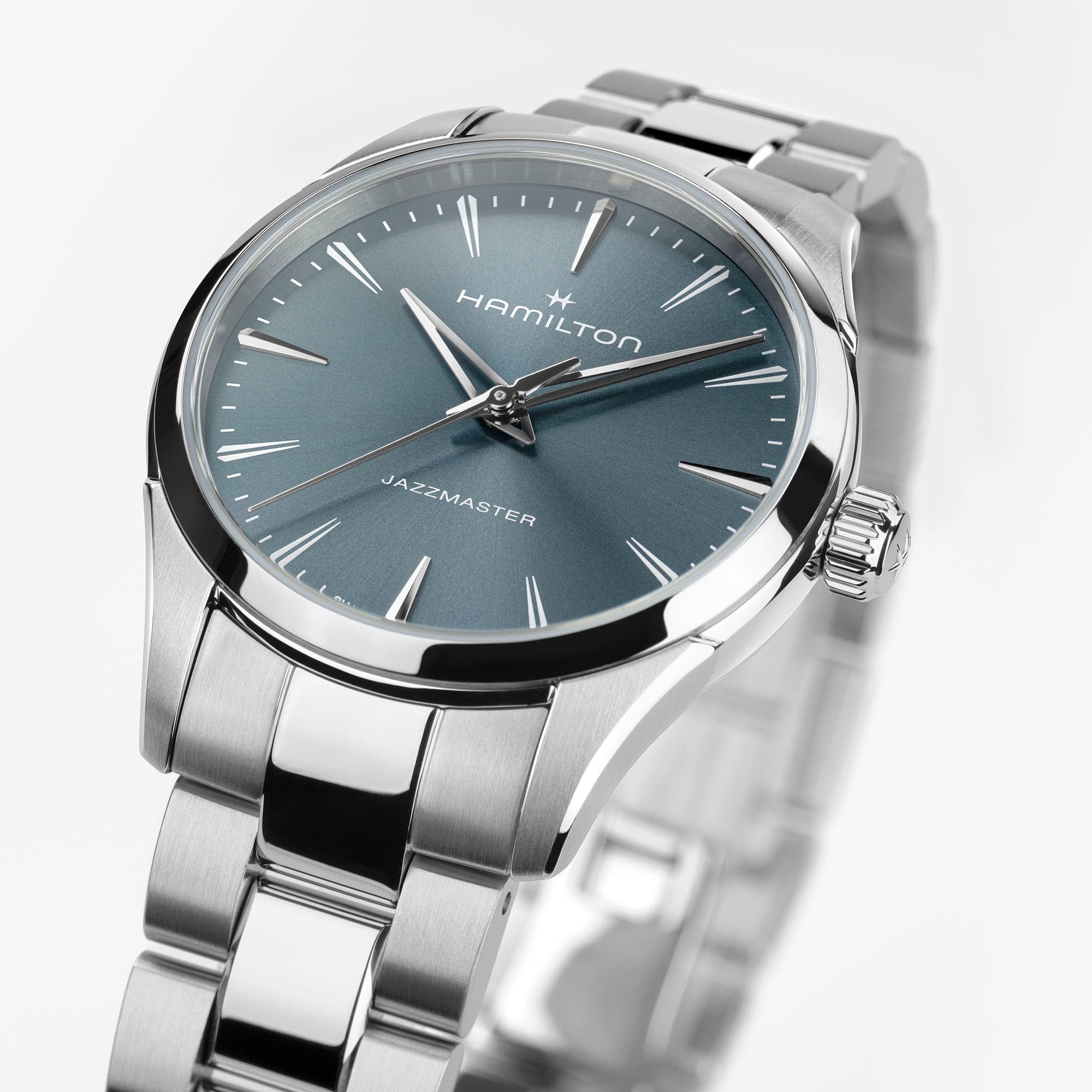 Orologio Hamilton Jazzmaster Quarz Quadrante Blu 34mm - dettaglio quadrante