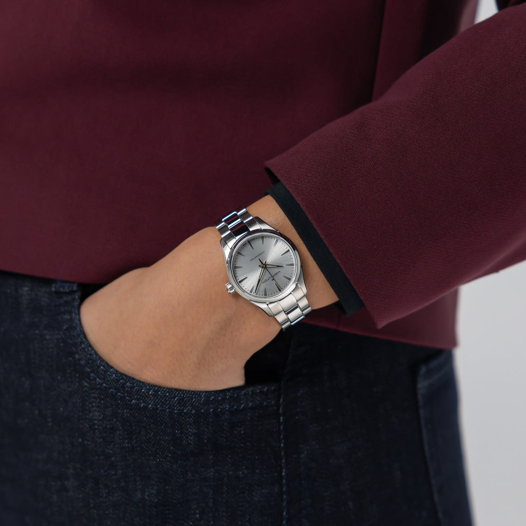 Orologio Hamilton Jazzmaster Quarz quadrante argento 32mm - al polso