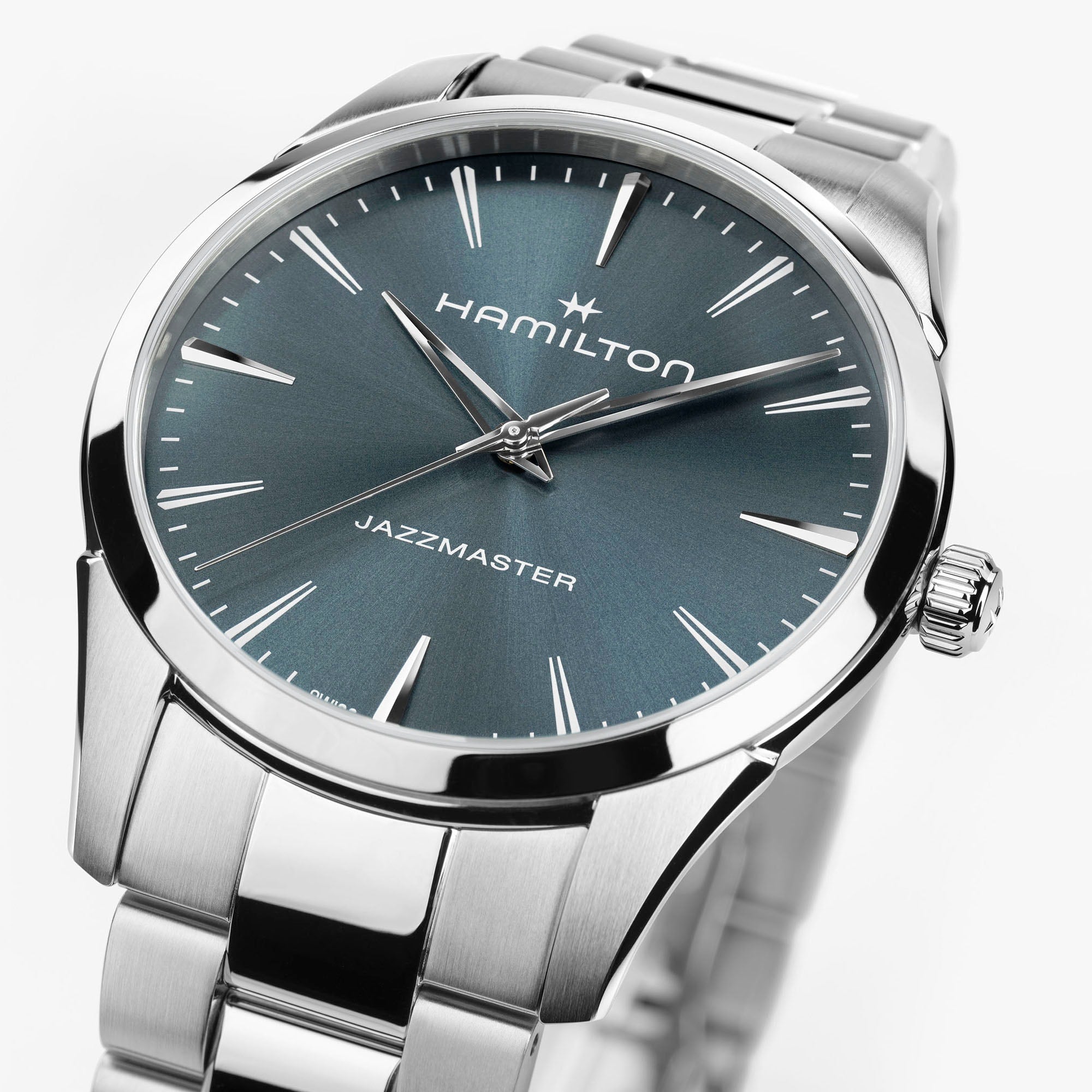 Orologio Hamilton Jazzmaster Quarz Quadrante Blu 34mm - dettaglio quadrante