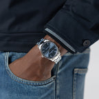 Orologio Hamilton Jazzmaster Quarz quadrante blu 40mm - al polso