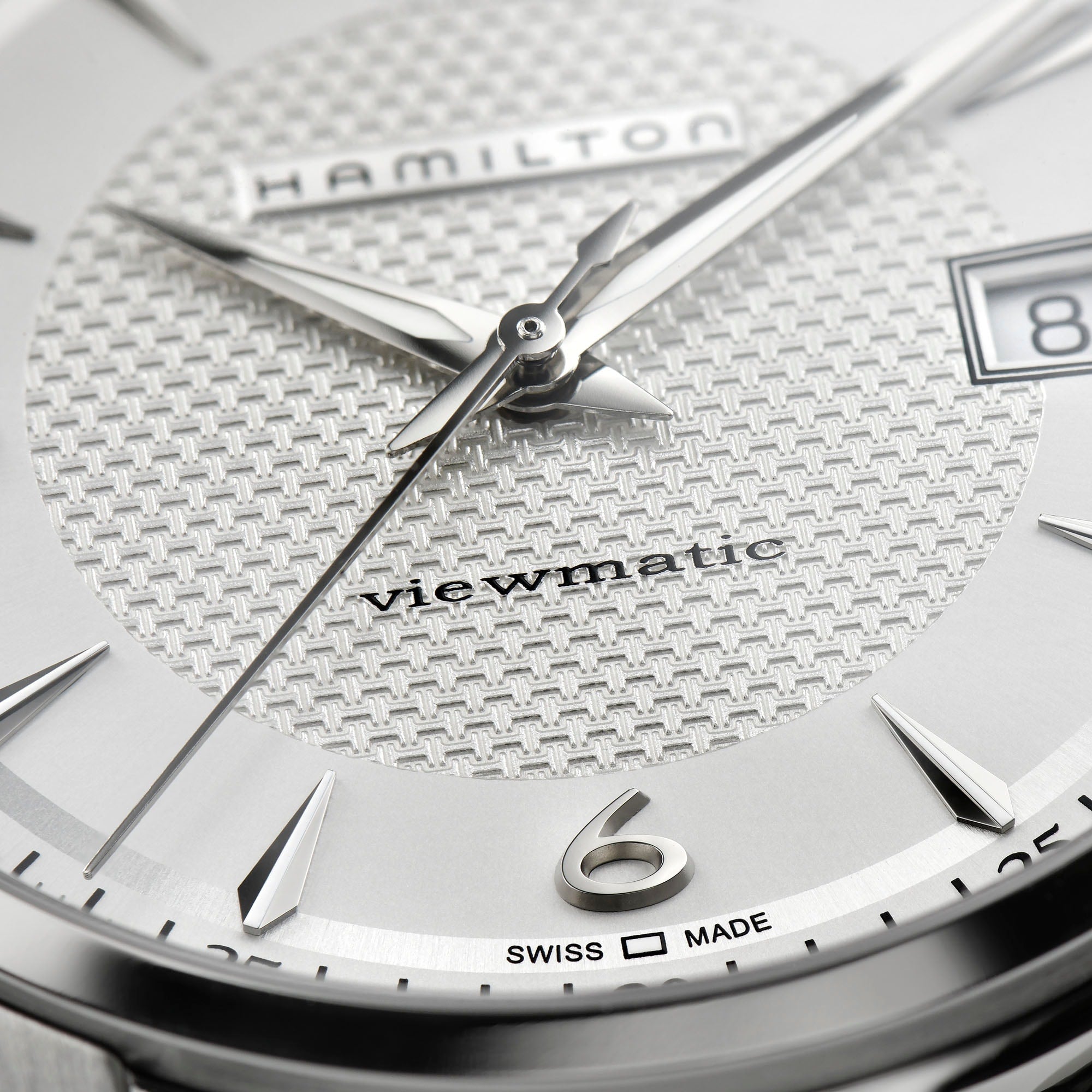 Orologio Hamilton Jazzmaster Viewmatic Automatico Pelle 40 mm - dettaglio quadrante