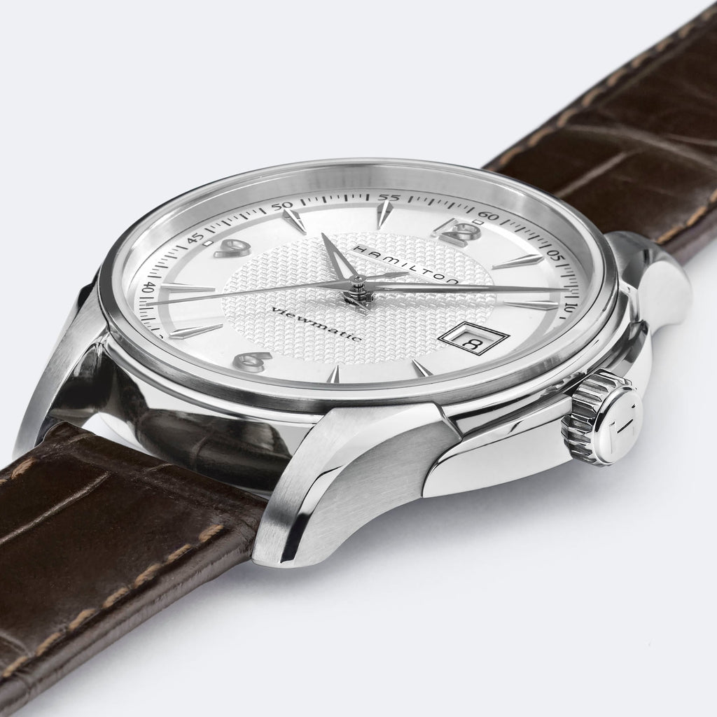 Orologio Hamilton Jazzmaster Viewmatic Automatico Pelle 40 mm - vista d'insieme