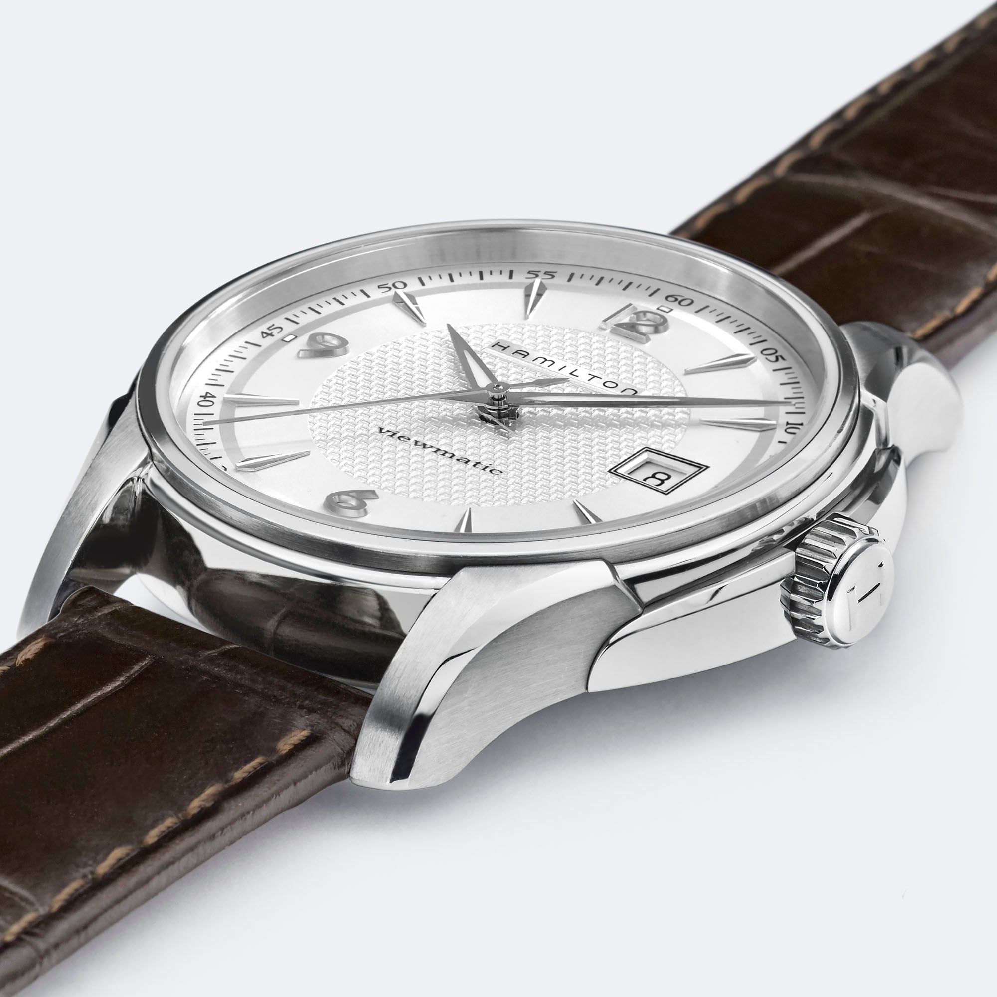 Orologio Hamilton Jazzmaster Viewmatic Automatico Pelle 40 mm - vista d'insieme