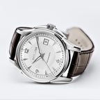 Orologio Hamilton Jazzmaster Viewmatic Automatico Pelle 40 mm - vista laterale