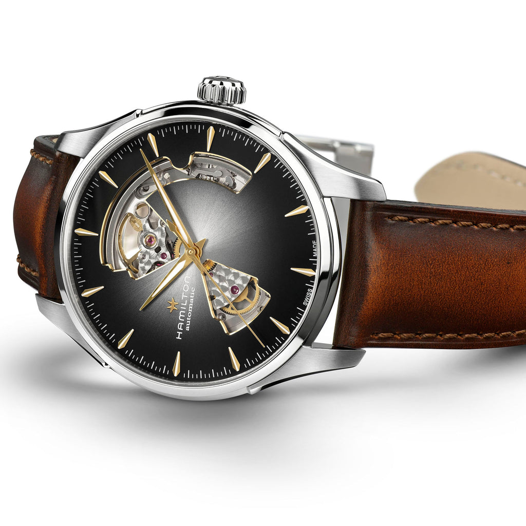 Orologio Hamilton Jazzmaster Open Heart Auto acciaio - vista laterale