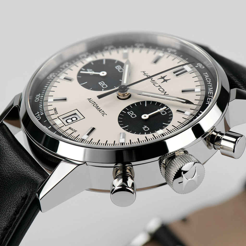 Orologio Hamilton American Classic Intra-Matic Acciaio Cinturino Pelle - dettaglio quadrante