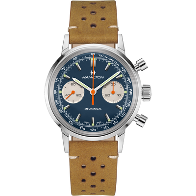 Orologio Hamilton American Classic Intra-Matic Chronograph H Blu 40mm