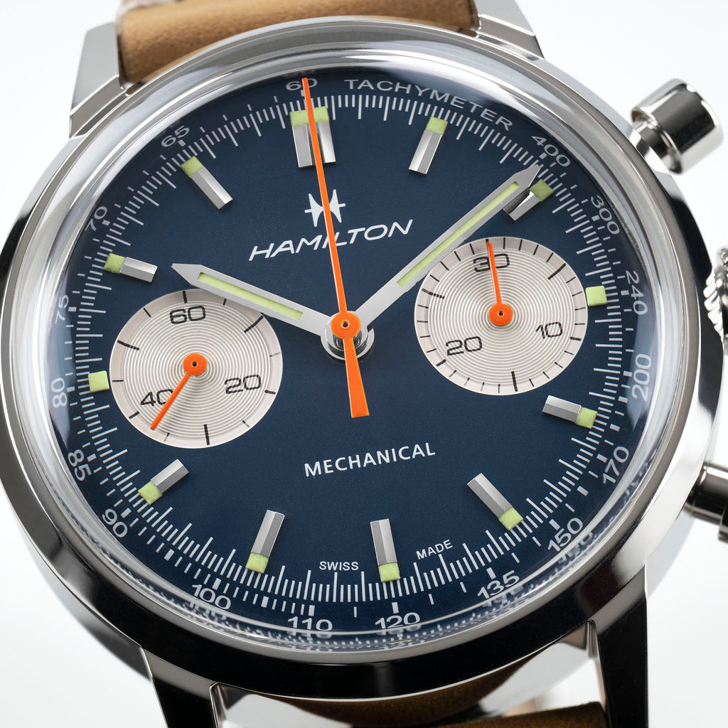 Orologio Hamilton American Classic Intra-Matic Chronograph H Blu 40mm - dettaglio