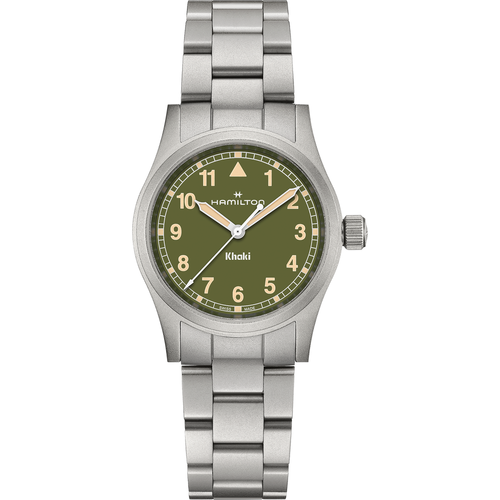 Orologio Hamilton Khaki Field Quartz 33mm Acciaio Verde