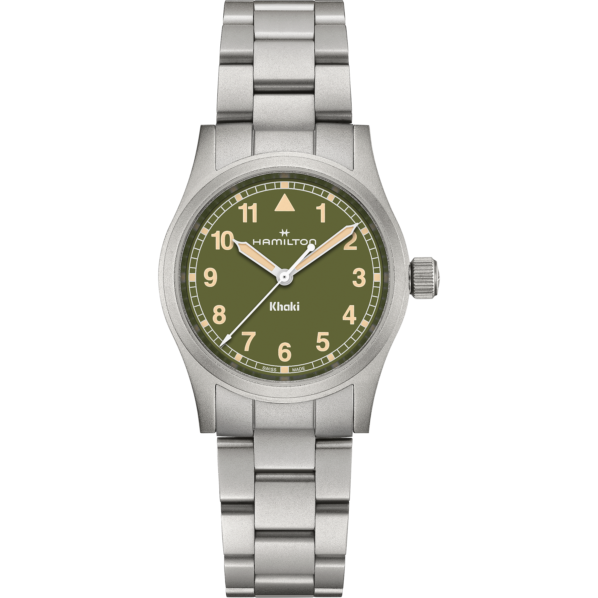 Orologio Hamilton Khaki Field Quartz 33mm Acciaio Verde