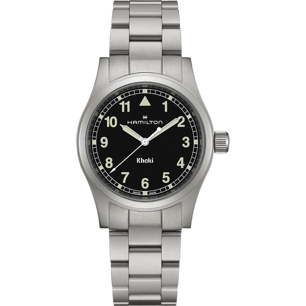 Orologio Hamilton Khaki Field Quartz 38mm Acciaio Nero