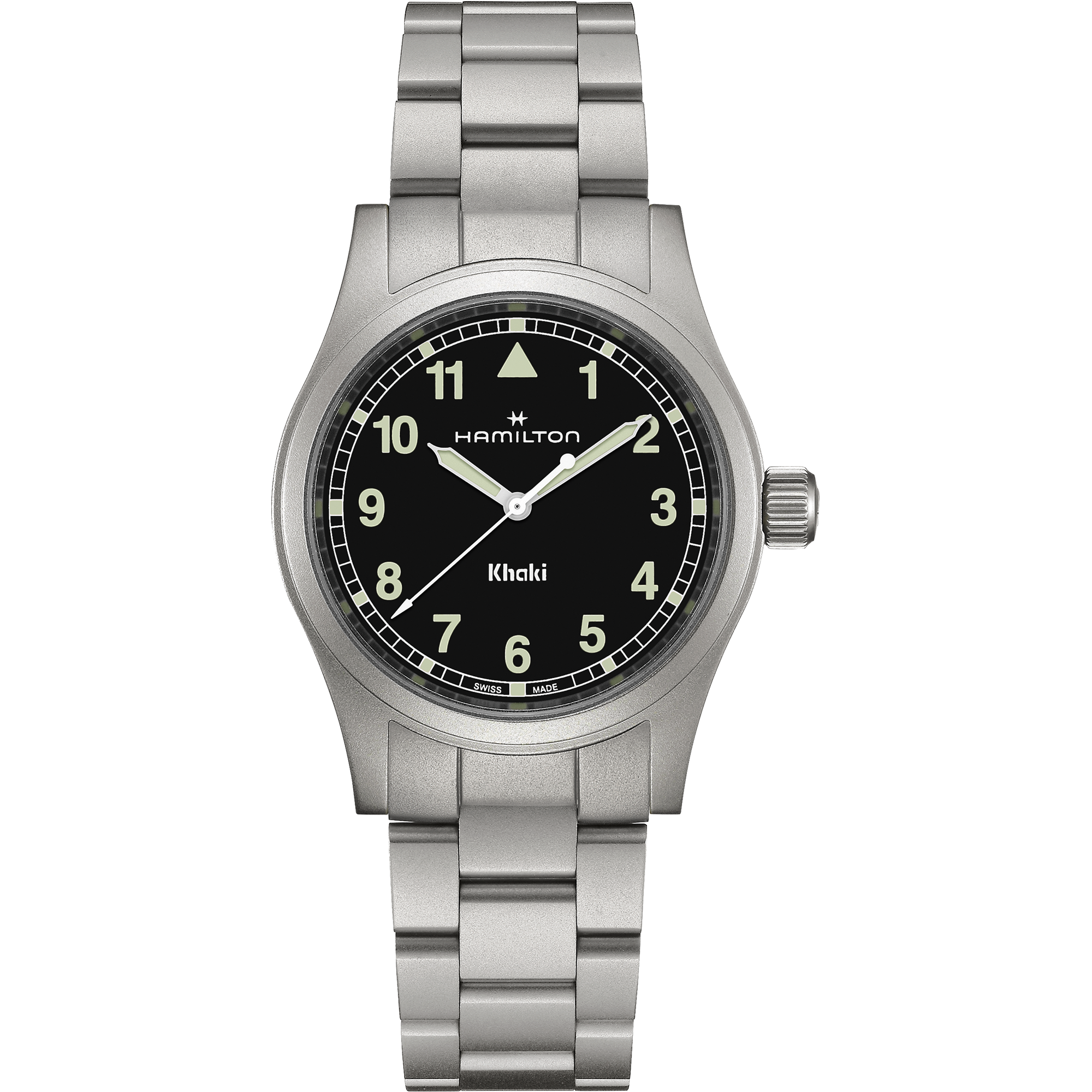 Orologio Hamilton Khaki Field Quartz 38mm Acciaio Nero