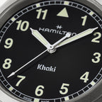 Orologio Hamilton Khaki Field Quartz 38mm Acciaio Nero - dettaglio quadrante