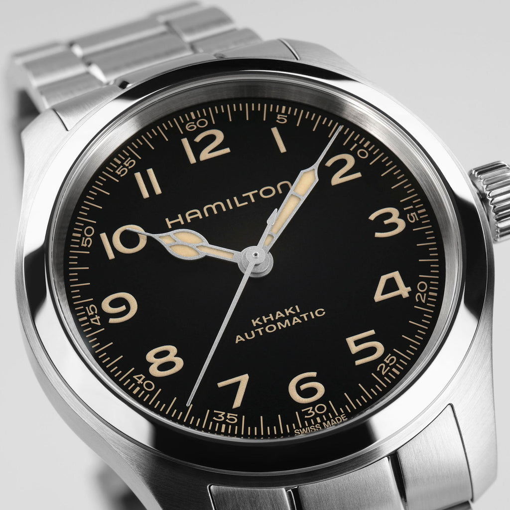 Orologio Hamilton Khaki Field Murph 38mm Acciaio - dettaglio quadrante