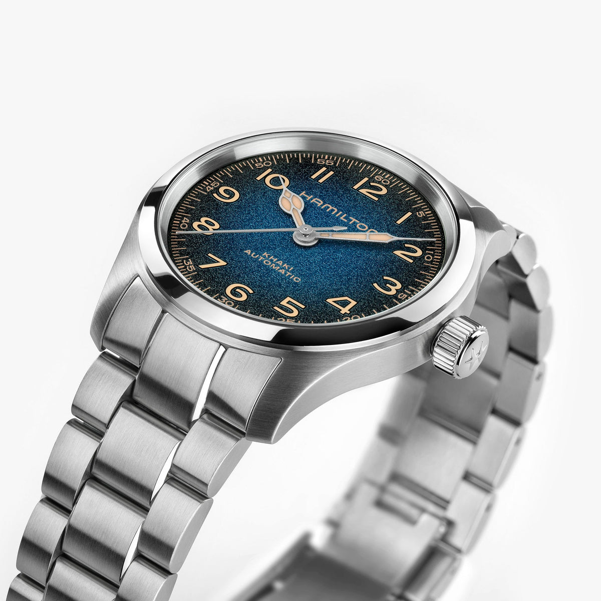 Orologio Hamilton Khaki Field Murph 38mm Quadrante Blu Bracciale Acciaio - vista 2