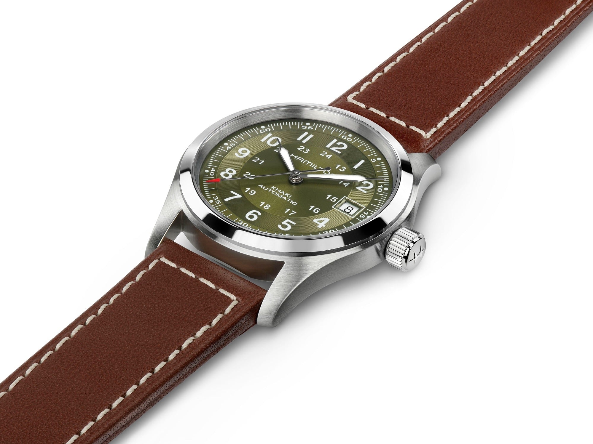 Orologio Hamilton Khaki Field Automatico 38mm Quadrante Verde - vista d'insieme