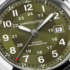 Orologio Hamilton Khaki Field Automatico 42mm Verde - dettaglio quadrante