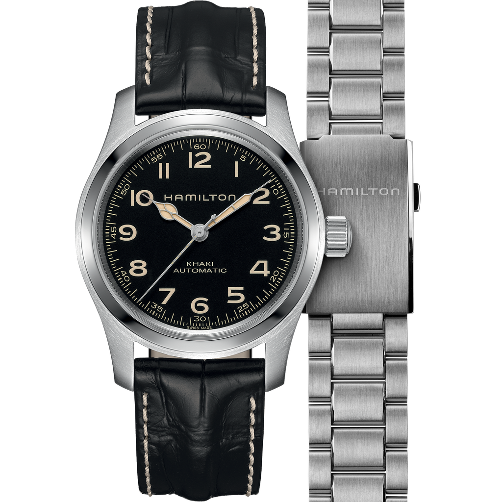 Orologio Hamilton Khaki Field Murph Auto 42mm Set Bracciale - vista laterale