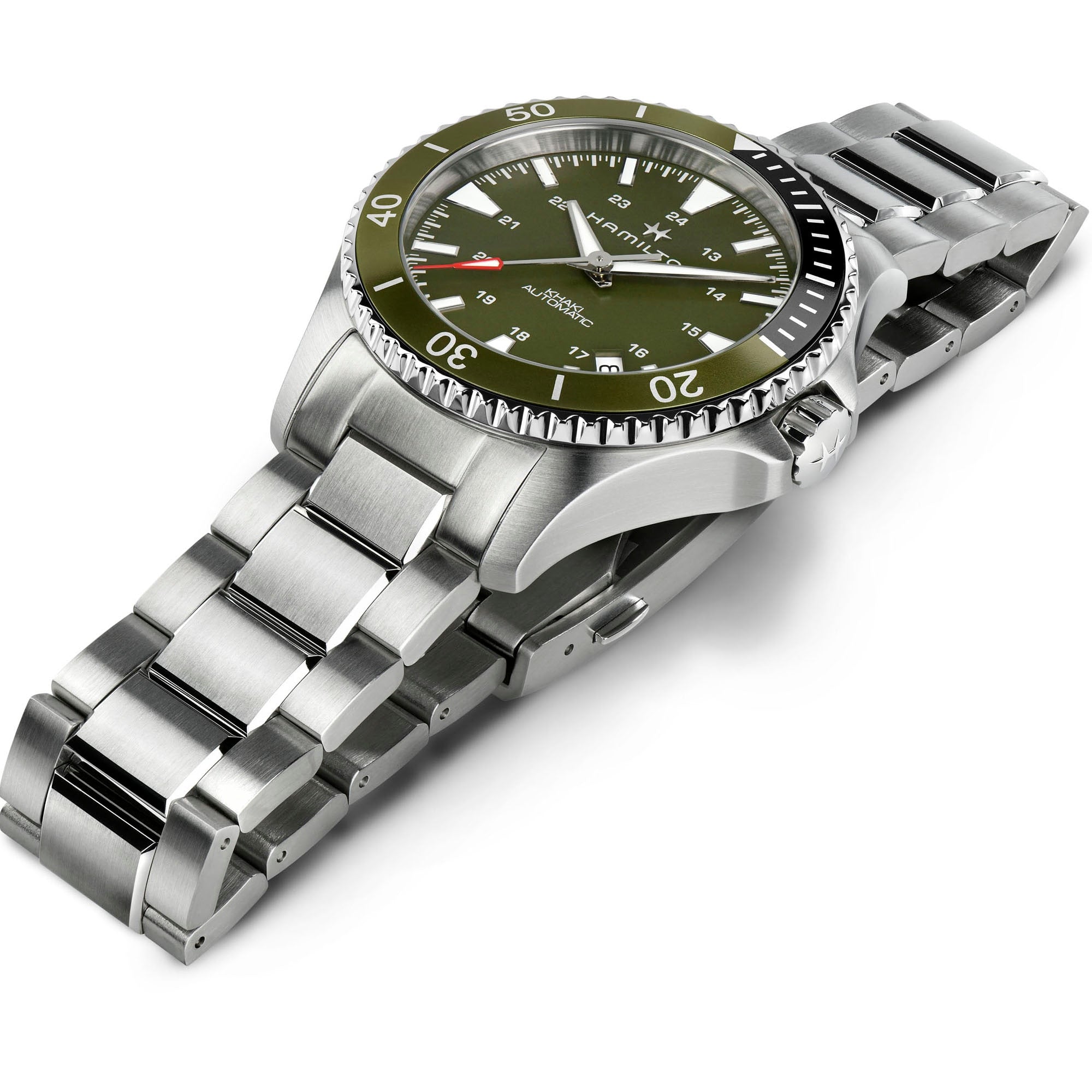 Orologio Hamilton Khaki Navy Scuba Automatico Verde Militare - vista d'insieme