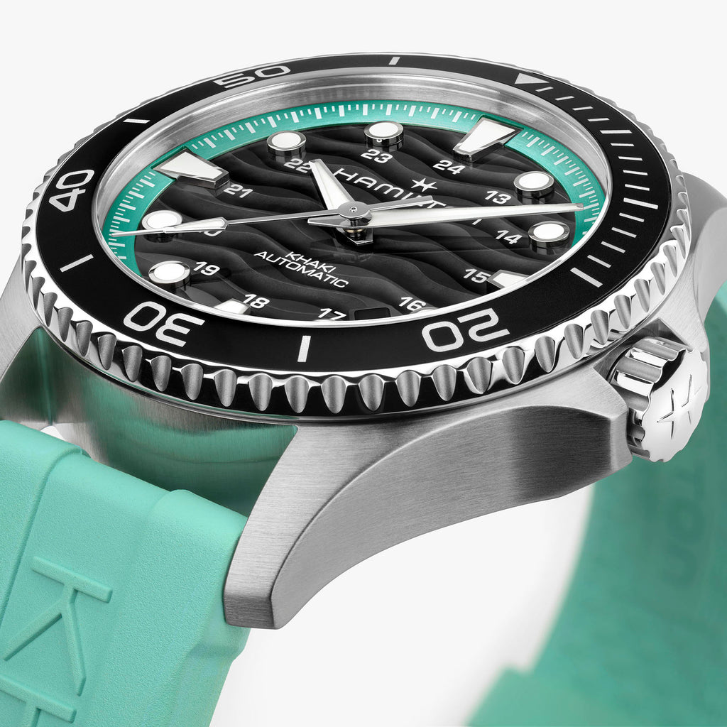 Orologio Hamilton Khaki Navy Scuba Auto 40mm Turchese - dettaglio