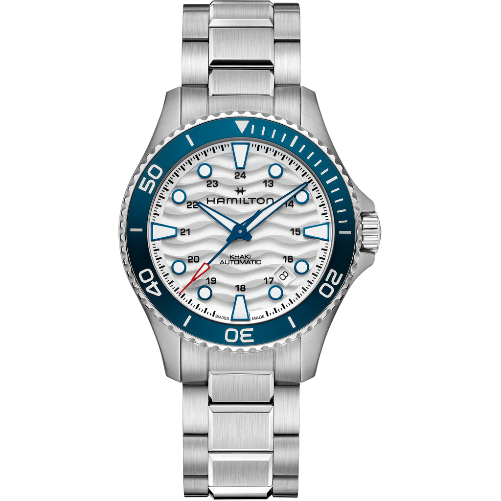Orologio Hamilton Khaki Navy Scuba Auto 40mm Bianco e Blu
