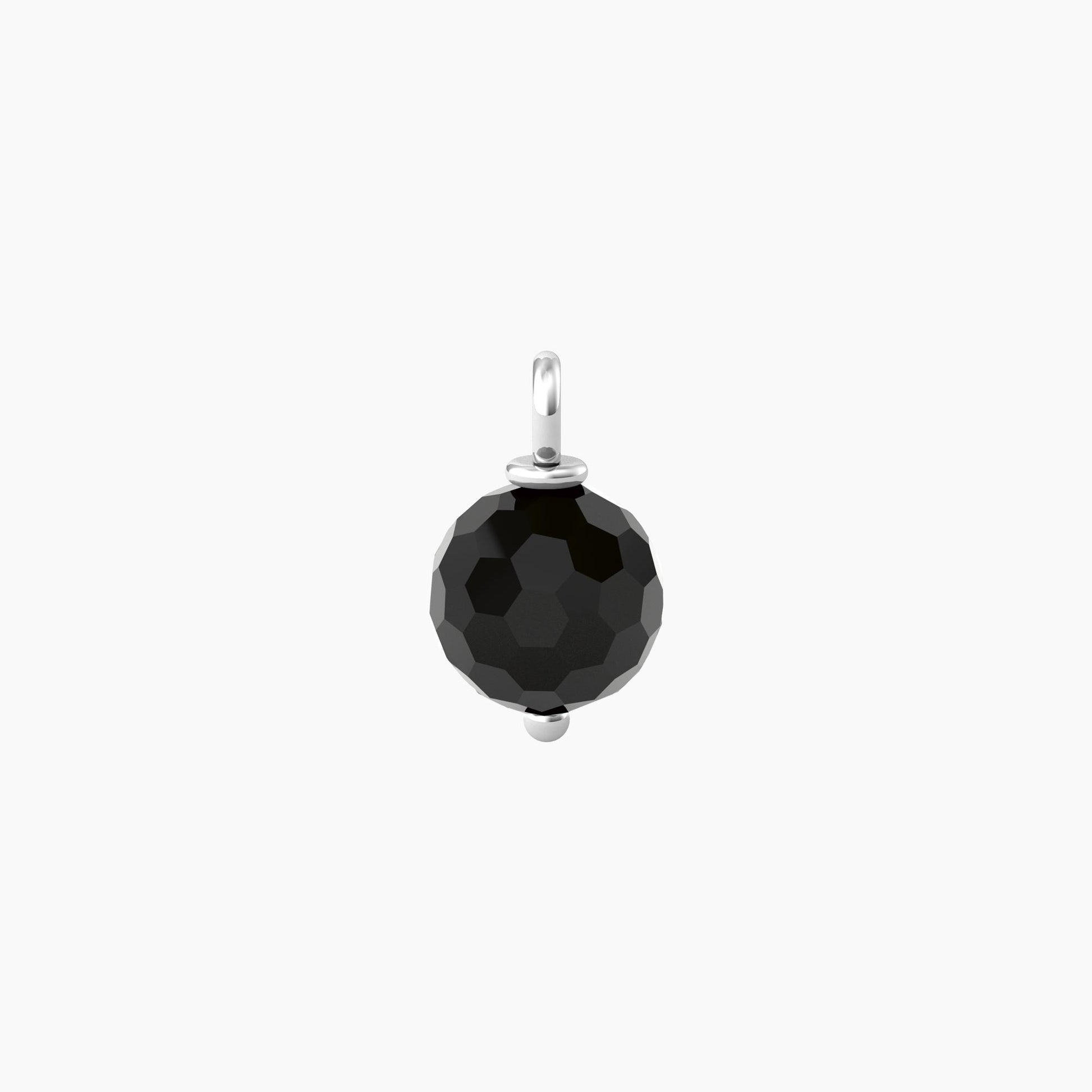 Charm Kidult By You Energy Stone Positivita Acciaio Agata Nera Sfera 741115 | ARVIMO Gioielli