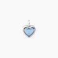 Charm Kidult Energy Stone cuore acciaio glass azzurro mini 741095 | ARVIMO Gioielli