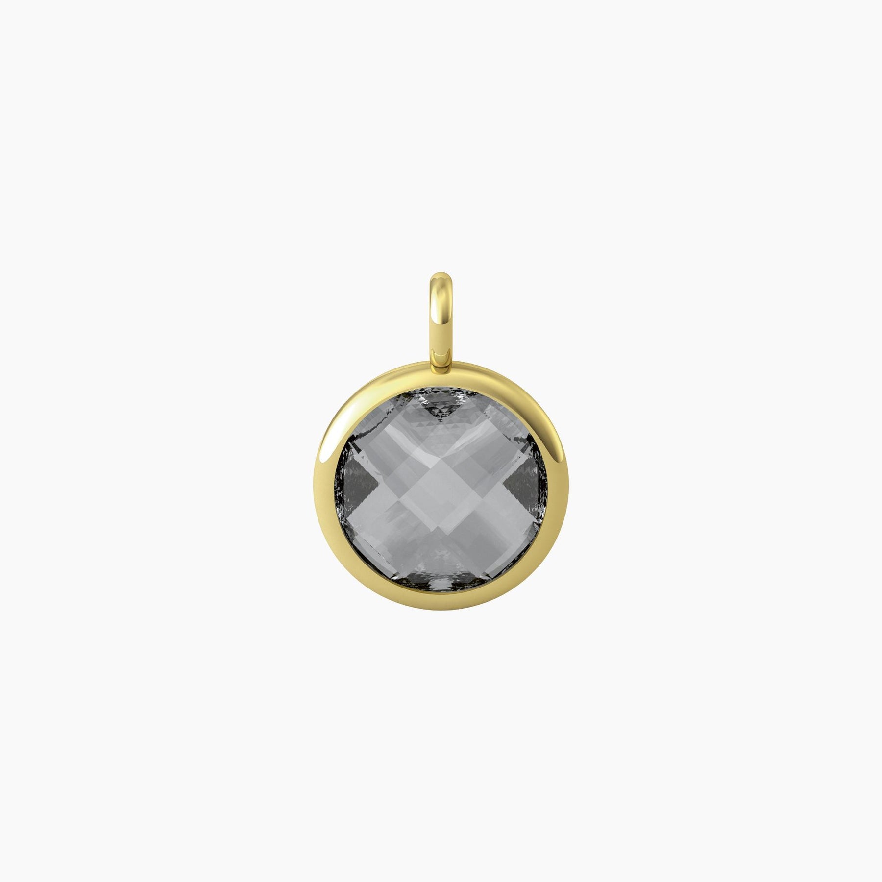 Charm Kidult Energy Stone Vita Acciaio Oro e Glass Grigio 741106 | ARVIMO Gioielli