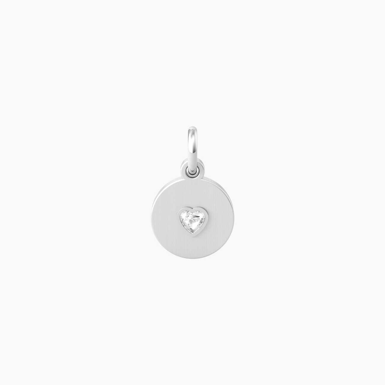 Charm Kidult Family Gatto Tondo Acciaio Satinato 741053 | ARVIMO Gioielli