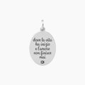 Charm Kidult Family Ovale Acciaio Satinato e Cristallo 741031 | ARVIMO Gioielli