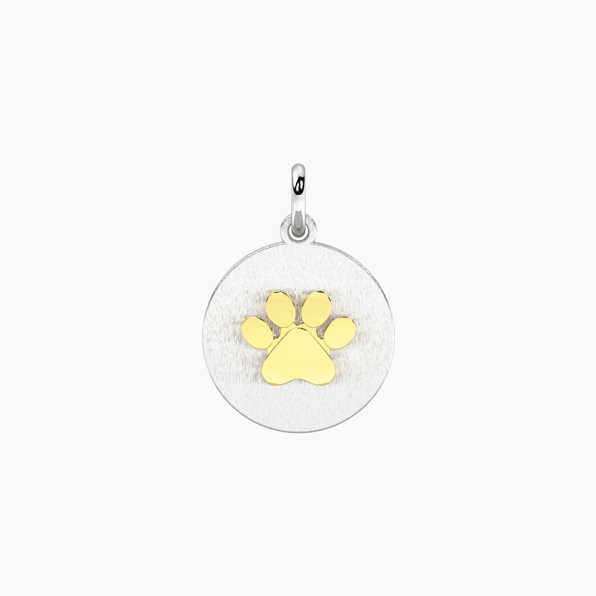 Charm Kidult By You Family Zampa Acciaio e Oro Giallo 741021 | ARVIMO Gioielli