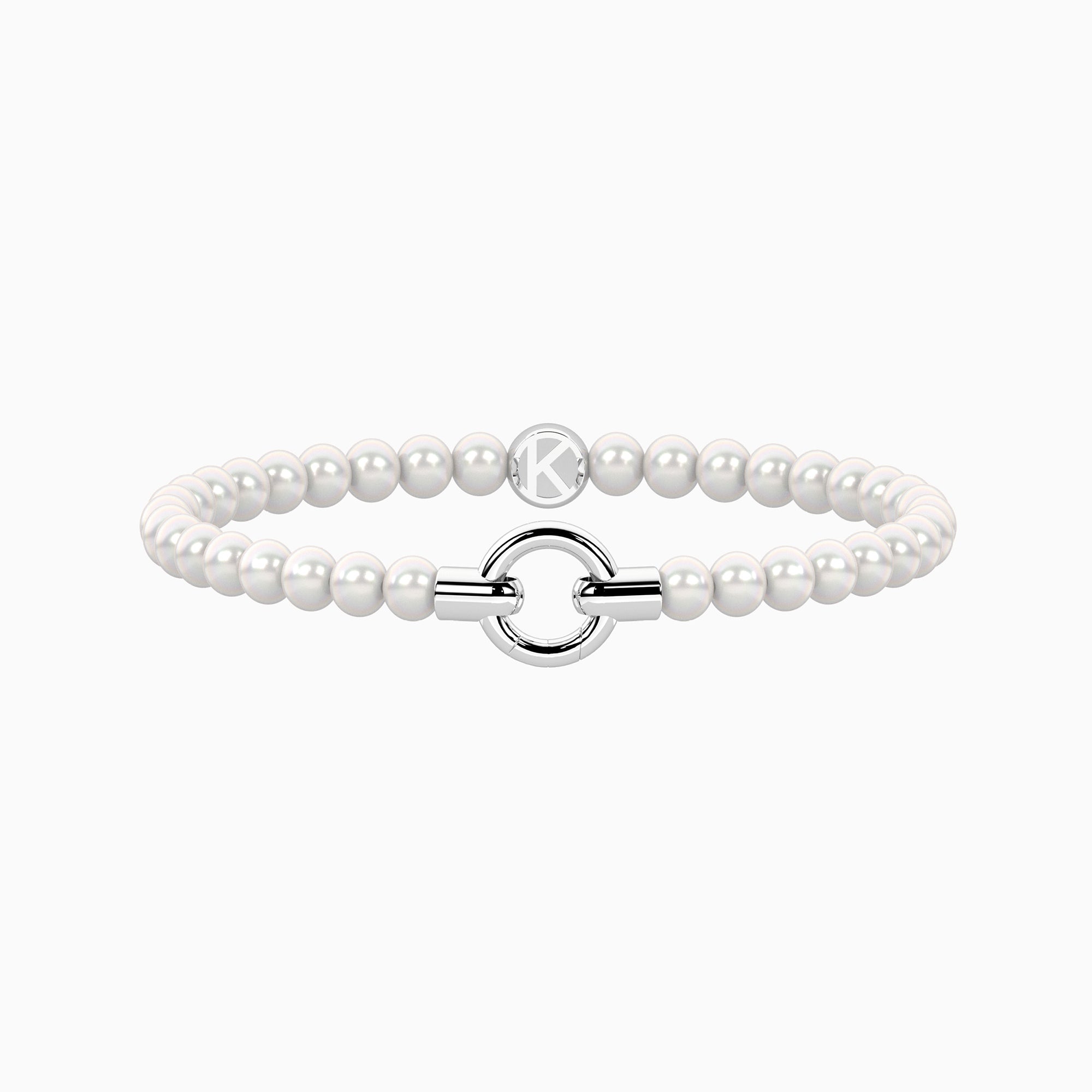 Bracciale Kidult Mamanonmama acciaio e perle 732200 | ARVIMO Gioielli