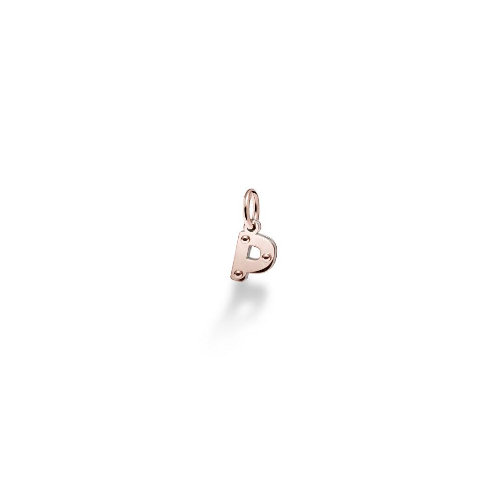 Charm Le Bebé Lock Your Love Lettera P Oro Rosa e Argento LBB170-P | ARVIMO Gioielli