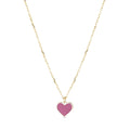 Girocollo le Bebé Prime Gioie Oro 9kt Cuore Smalto Rosa PMG029 | ARVIMO Gioielli